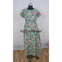 100% coton Y2K Maxi robe pour femmes élégant décontracté Floral plage imprimé automne romantique confortable Midi fête porter bouton grande taille