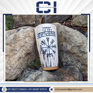 Best Seller Outstanding Quality Natural Buffalo Horn <b>Ceramic</b> Beer Mug Polished Viking Drinking <b>Cup</b> for Parties - Product Image 4