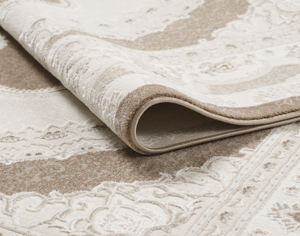 พรมตุรกีหรูหรา ผลิตด้วยเครื่องจักร รุ่นคราวน์เอลวิน สีเบจ สำหรับห้องนั่งเล่นระดับพรีเมียม จากผู้ผลิตในกาเซียเตป - Product Image 2