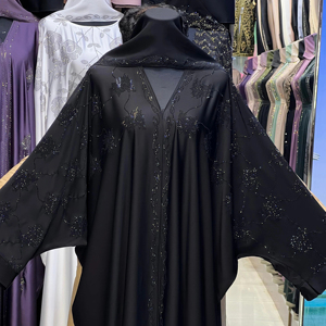 2025 nueva ropa islámica tradicional para mujeres Dubai Abaya inspirado Arabia Saudita paños transpirables del Golfo NEGRO HERMOSO diseño - Product Image 1
