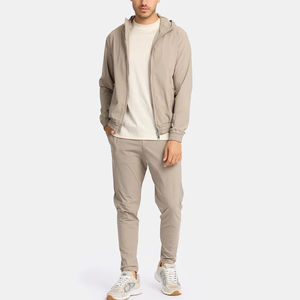 Survêtement d'hiver pour homme imprimé respirant et confortable, vente chaude, deux pièces, couleur unie, polyester/coton, survêtements personnalisés OEM - Product Image 5