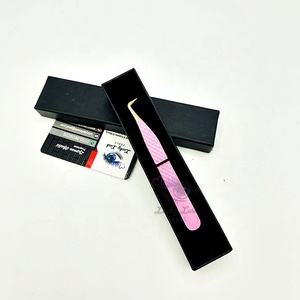 GPT-สีชมพูพร้อมปลายสีทองแหนบสำหรับต่อขนตาปริมาณ90องศาสำหรับการต่อขนตาบรรจุภัณฑ์/โลโก้แบบกำหนดเอง - Product Image 2