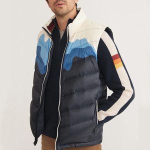 Vente en gros sports d'hiver personnalisés pour hommes, vêtements chauds d'extérieur brillants à poche zippée, gilet rembourré matelassé, gilet pour hommes, imprimé - Product Image 3