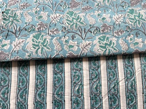 Tela de algodón con estampado de bloques de mano sostenible para prendas de vestir, textiles para el hogar, accesorios para muebles y bolsos, tela de materia prima impresa - Product Image 3