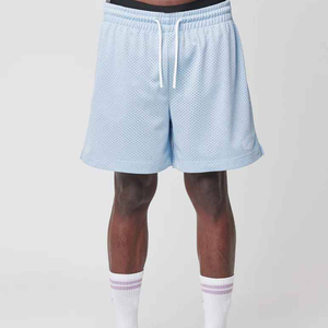 Short en maille personnalisé de haute qualité hommes short en maille Double couche de basket-ball blanc été noir Bsci, été, short de basket-ball - Product Image 2