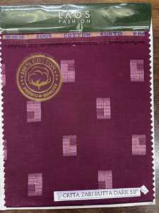 Tela de Algodón 100% Premium Creata Zari Butaa Dark |   Material Tejido Suave y Duradero para Ropa Étnica, Kurtis y Prendas - Product Image 5