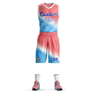 Uniforme de basket-ball en polyester multicolore de haute qualité personnaliser l'impression de logo nouveau design vêtements de sport basket-ball en gros - Product Image 5