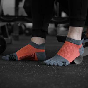 Chaussettes de football antidérapantes à 5 doigts pour jeunes, chaussettes de sport à la cheville pour la course, la gym et le fitness, 100% coton, séchage rapide, Vietnam - Product Image 2