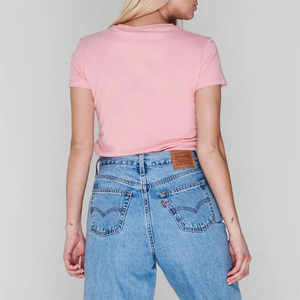 Venta al por mayor mujeres bebé camisetas personalizadas a granel de alta calidad Slim Fit algodón Camiseta de punto - Product Image 6