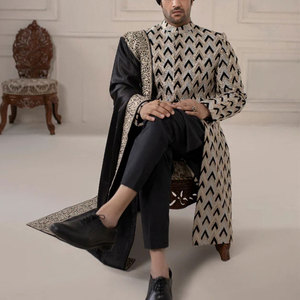 Diseño étnico personalizado Sherwani cómodo para hombre para invierno para fiesta mejor precio al por mayor - Product Image 4