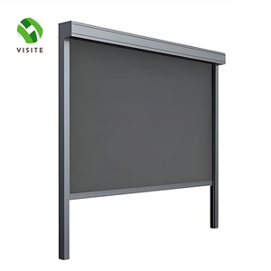 Yst rèm cuốn có khóa kéo có khóa kéo chống gió chống nước có động cơ Rèm ban công hiên ngoài trời màn hình nâng rèm ngoài trời - Product Image 1