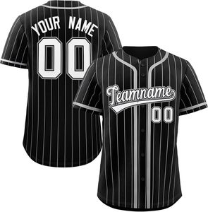 Jersey de béisbol de alto rendimiento, camiseta de softball de tela de malla abotonada para jóvenes, logotipo de equipo bordado, Sarga de aparejos de secado rápido - Product Image 5