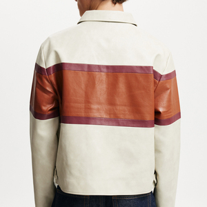 Vestes en cuir tendance pour hommes, vestes en cuir de qualité supérieure, faites à la main, vêtements d'extérieur, look décontracté, veste en cuir chaude - Product Image 2