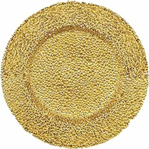 Charger Plate Unique Design Round Shape Customized Size <b>Food</b> <b>Server</b> Metal Service Plates Placemat - Product Image 2