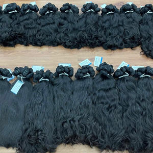 Extensiones de cabello natural ondulado de trama de cabello humano vietnamita crudo grande en stock - Product Image 1