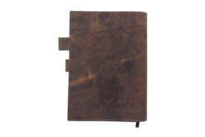 Journal de cahier rechargeable arbre de vie brun vintage fait à la main avec fermeture à pression et boucle de stylo en relief personnalisé - Product Image 6