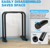 Station de dips robuste ProCircle avec barres parallèles réglables et barre de connexion, capacité de 200 kg, pour entraînement de force à domicile