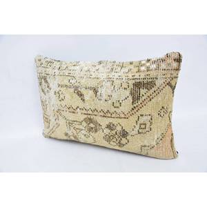 Luxury 16x24 Wool Pillow Beige Kantha Patchwork Woven Embroidered Vintage Fluffy Pattern <b>Print</b> <b>Cushion</b> for Sofa Floor Decorative - Product Image 4