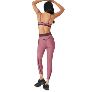 2025 personnalisé Private Label taille élastique femmes Yoga ensemble entièrement personnalisé impression femmes Yoga ensemble en couleur unie - Product Image 5