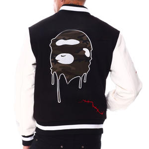 Chaqueta universitaria para hombre hecha a medida de alta calidad con cuello levantado estilo largo personalizable para invierno - Product Image 6