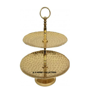 Wedding Decorative <b>White</b> Marble <b>Round</b> Cake Stand with Silver Metal Base Stand for <b>Table</b> Centerpiece Decor At Best Price - Product Image 5