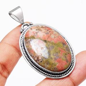 Top qualité naturel Unakite haute poli Cabochon pendentif en pierres précieuses en vrac pour les femmes bijoux personnalisés en gros fabrique - Product Image 1