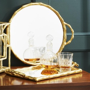 Mesa Auxiliar de Aluminio con Espejo, Bandeja Moderna para el Hogar, Dormitorio, Habitación de Invitados, Sala de Estar, Restaurante y Bar - Product Image 4