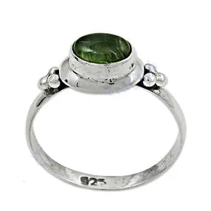 Bague vintage en argent 925 avec pierre précieuse taille émeraude, sertie clos, pour femme, usage quotidien - Product Image 3