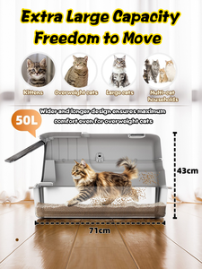 XXXL Covered <span class=keywords><strong>Cat</strong></span> Katzen toilette | Anti-Tracking & Auslaufs icher | Ideal für <span class=keywords><strong>Maine</strong></span> Coons & Multi-<span class=keywords><strong>Cat</strong></span>-Häuser - Product Image 3