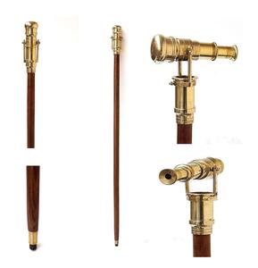 <b>Wooden</b> brass telescope <b>Walking</b> <b>Stick</b> Unique Telescopic Design Prop Studio Home & Travelling Vintage Telescope - Product Image 3