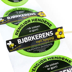 สติกเกอร์ฉลากบรรจุภัณฑ์แบบพิเศษพรีเมียม 3 มิติ เคลือบเงาเฉพาะจุด พิมพ์โลโก้นูนแบบน้ำผึ้ง สำหรับขวดโหลใส่เครื่องปรุงรส แยม และอาหาร - Product Image 5