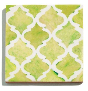 Ensemble de sous-verres carrés en noyer avec incrustations d'os, écologiques, classiques et design, accessoire décoratif pour table basse, style sophistiqué - Product Image 4