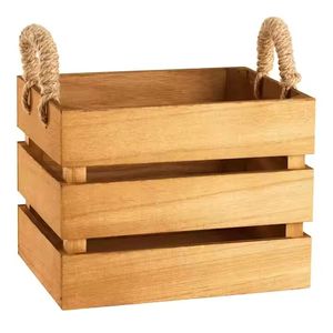 Cesta de almacenamiento de madera de pino con forma de hexágono moderna, cesto de regalo de madera decorativo multiusos para uso en restaurantes caseros de bodas - Product Image 6