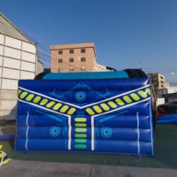 4MX4MX2.8M populaire nouveau système de jeu interactif extérieur gonflables jeu de tir sportif avec lumière IPS