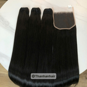 ผมต่อผ้ากระดูกตรงสีดำ100% จากเวียดนามผมดิบไม่หลุดไม่พันกัน - Product Image 1