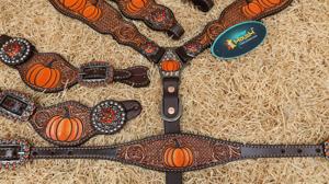 High Quality Handcrafted Western Beaded Leather Horse Tack Set Comfortable Durable Tooled Breast Collar Headstall Customizable - Product Image 2