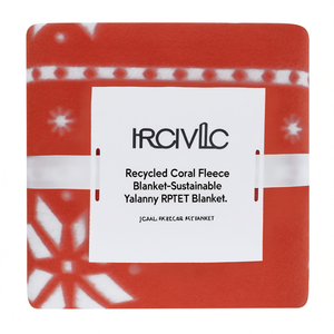Coperta in pile corallo riciclato - Coperta Yalanny RPET sostenibile - Product Image 2