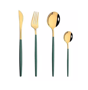 Juego de cubiertos de oro rosa de acero inoxidable de calidad superior El mejor regalo Vajilla Cuchara y tenedor para ocasiones de fiesta - Product Image 3