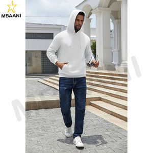 Sweat-shirt à capuche décontracté en polaire avec cordon de serrage et poche kangourou - Product Image 6