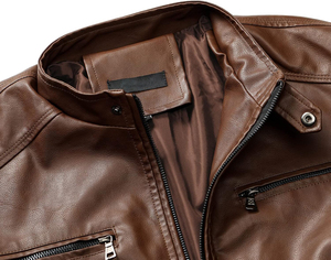 Chaqueta de invierno para hombre, cómoda, personalizada, transpirable, diseño de cuero, tela de lona de alta calidad, chaqueta de moda a la venta - Product Image 3