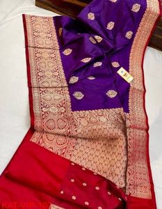 Sarees en brocart de soie pure sur mesure dans un large assortiment de couleurs, dessins et motifs, idéal pour la revente par vêtements indiens st - Product Image 6