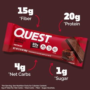 Quest <strong>Nutrition</strong> Chocolate Brownie Protein Bar 12 Count - Product Image 2