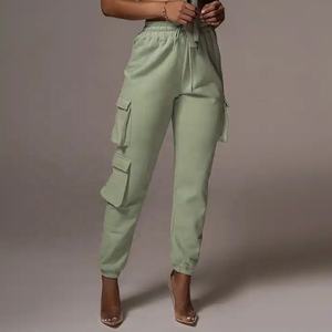 Pantalon de survêtement pour femme avec poches, couleur unie, chaud, respirant, long, yoga, fitness - Product Image 2