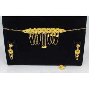 Martasha diseñador islámico Ramadán especial chapado en oro UAE joyería especial Dubai joyería collar pendiente anillo conjunto - Product Image 1