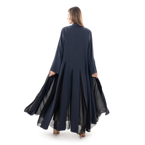 Thobe / Thawb tradicional islámico elegante nuevo diseño Dubai Abaya mujeres hasta el suelo poliéster abierto Abaya alta calidad OEM - Product Image 3