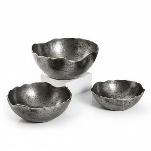 Vaisselle de cuisine écologique Bol rond en métal pour aliments Couleur noire Bol de service pour la maison Hôtels Tabletop Bols à nourriture - Product Image 3