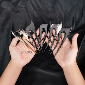 High Quality Vietnam Wholesale Handmade Natural Buffalo Horn Elegant Plain <b>Hair</b> <b>Styling</b> Tool Unisex Fashion <b>Accessories</b> - Product Image 3