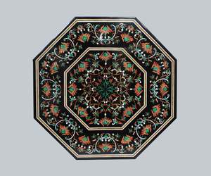 Tablero de Mesa con Incrustaciones de Mármol Pietra Dura - Product Image 3