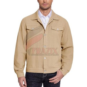 Veste en jean ample pour homme, sur mesure, 100% coton, logo sur le devant, style streetwear, vente flash - Product Image 4