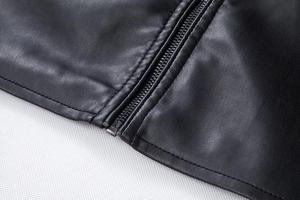 Tendencia de estilo para Otoño Invierno OEM Moto Elegante chaqueta de cuero para hombres Color personalizado 100% Chaqueta de cuero para hombres - Product Image 4